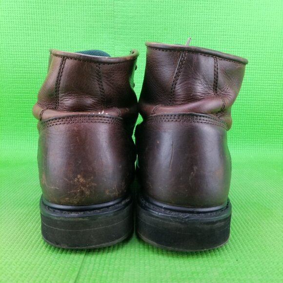 ✅Classic BROWN Leather Georgia Boots Mens 10M Lace up Soft Toe G6173 Work Shoes - Picture 9 of 12